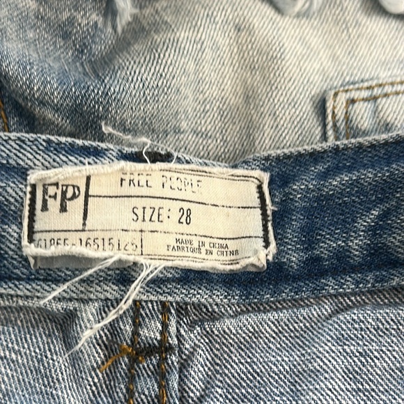 Free People Blue Jean Shorts with‎ Colorful Waistband size 28 - Picture 9 of 9